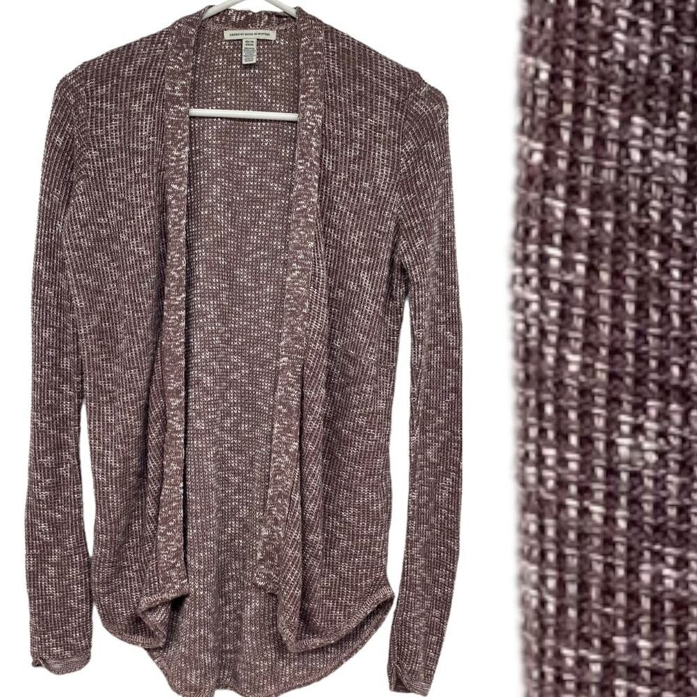 American Eagle Outfitters Size XS Heathered Open Front Waffle Knit Cardigan